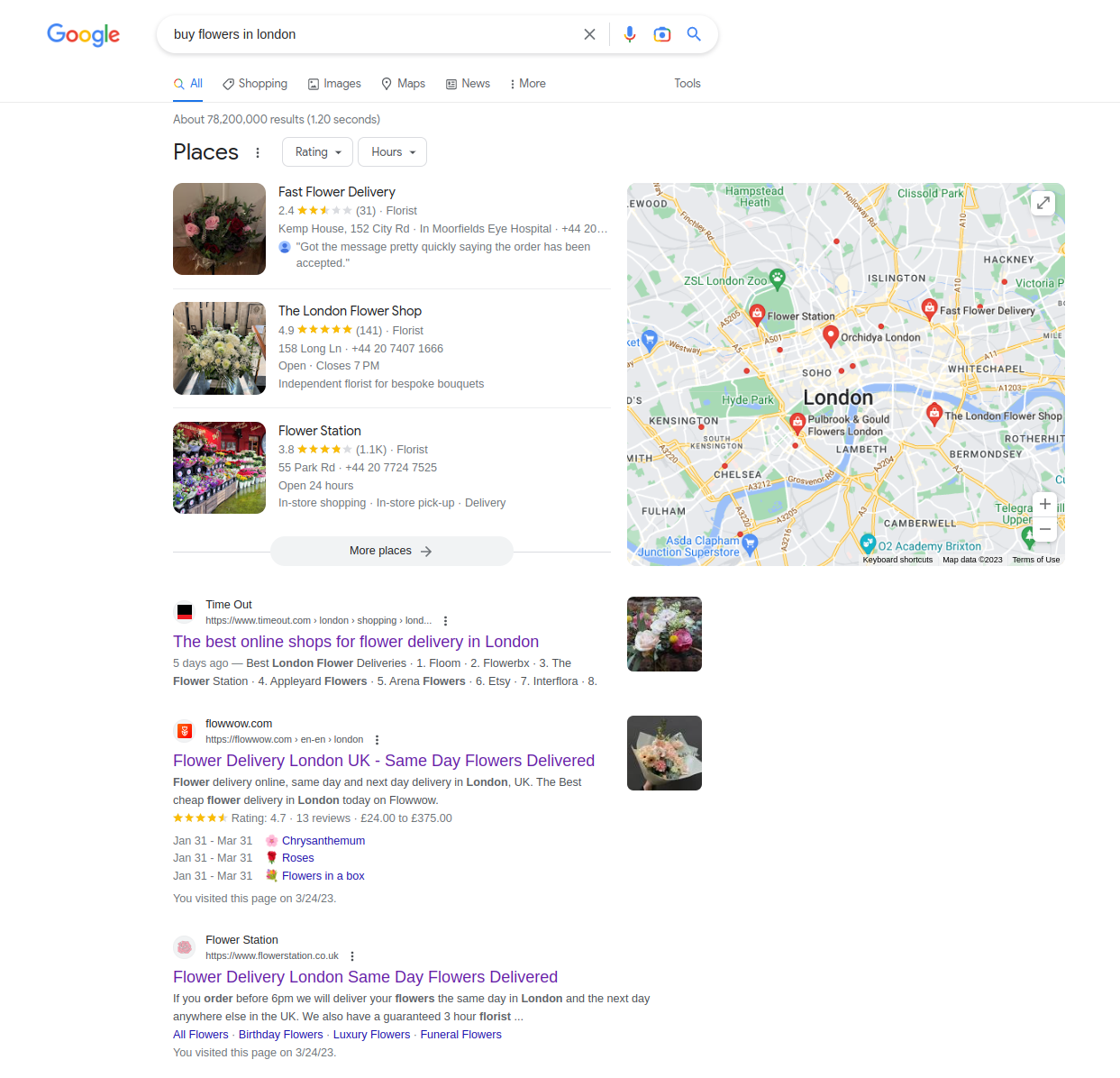 Search results