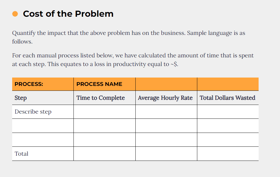 Commercial proposal example