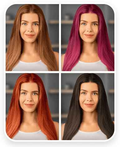 You can try out different hair color options