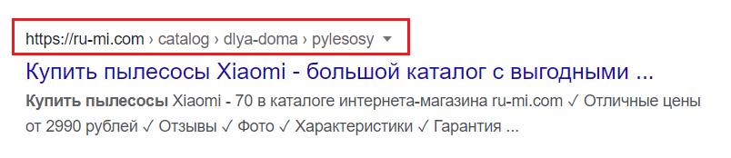 Успешный сниппет